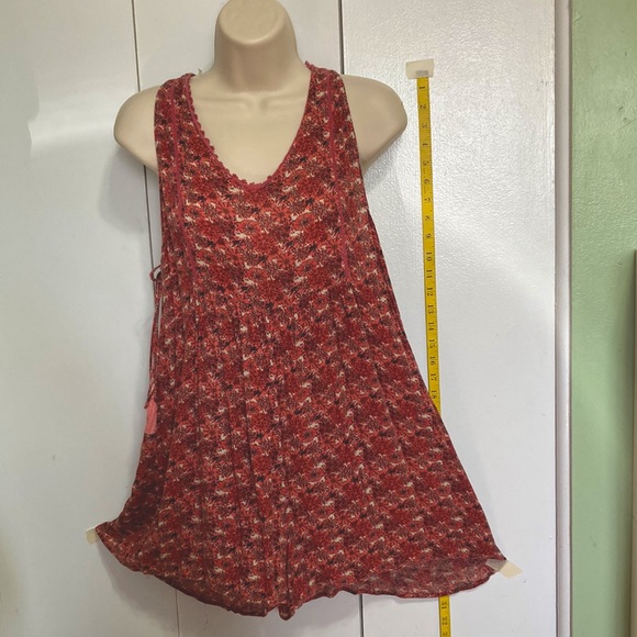 ZARA Trafaluc Rust Floral Flower Romper Skort Dress Small - Picture 6 of 16